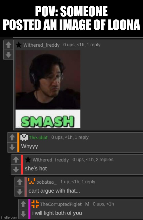 POV: SOMEONE POSTED AN IMAGE OF LOONA | made w/ Imgflip meme maker