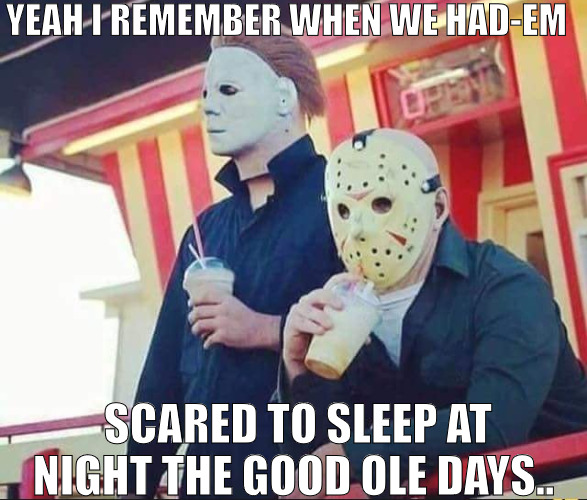 THERES NOTHIUNG LIKE THE GOOD OLE DAYS | YEAH I REMEMBER WHEN WE HAD-EM; SCARED TO SLEEP AT NIGHT THE GOOD OLE DAYS.. | image tagged in best friends | made w/ Imgflip meme maker