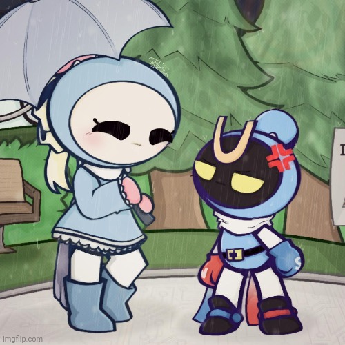 Aqua and Magnet Bomber (Art by ThePieKitsune) | made w/ Imgflip meme maker