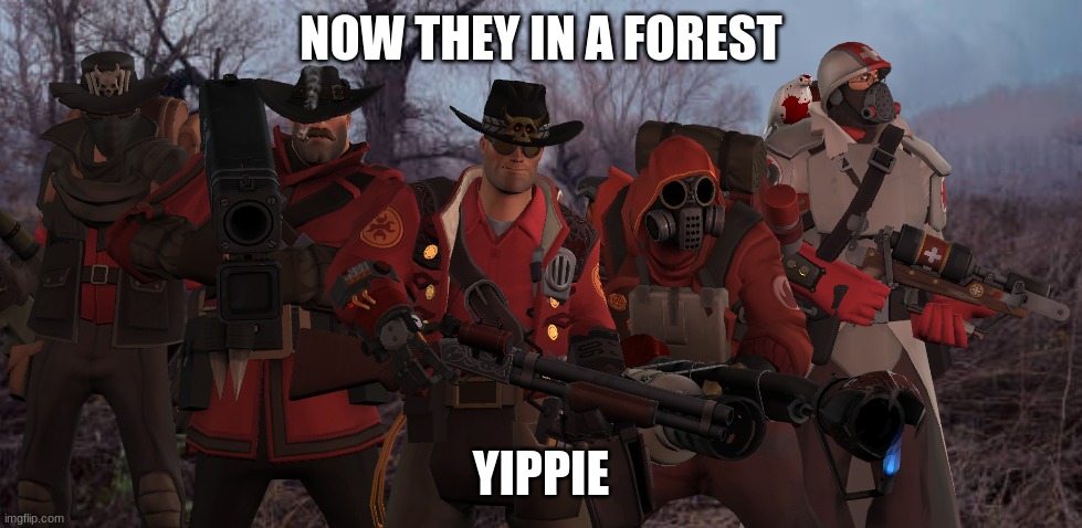 NOW THEY IN A FOREST; YIPPIE | made w/ Imgflip meme maker
