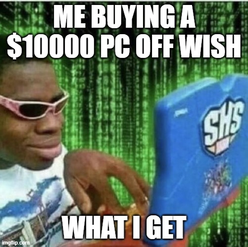 Ryan Beckford | ME BUYING A $10000 PC OFF WISH; WHAT I GET | image tagged in ryan beckford | made w/ Imgflip meme maker
