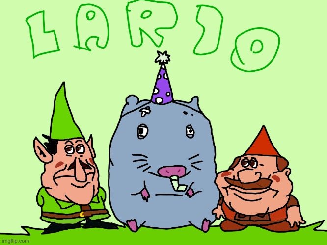 Lario but no sharp outlines | image tagged in lario but no sharp outlines | made w/ Imgflip meme maker