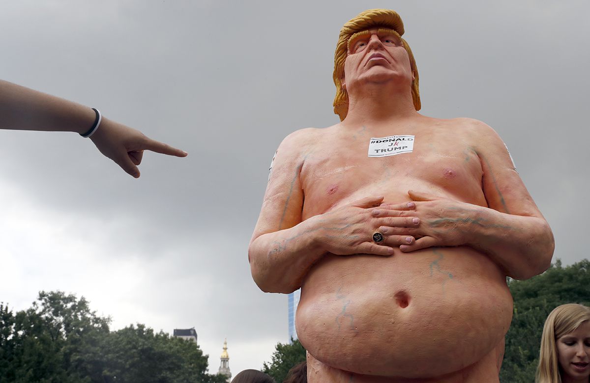 Nude Trump Statue Blank Meme Template