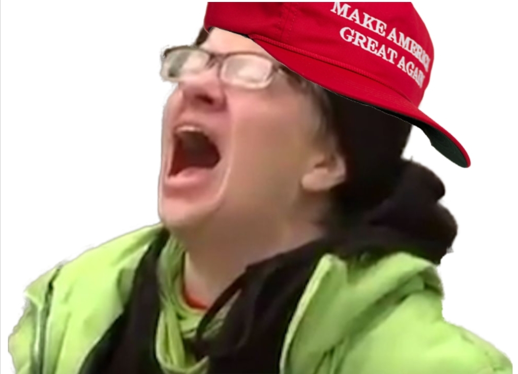 High Quality Mad Trump supporter Blank Meme Template