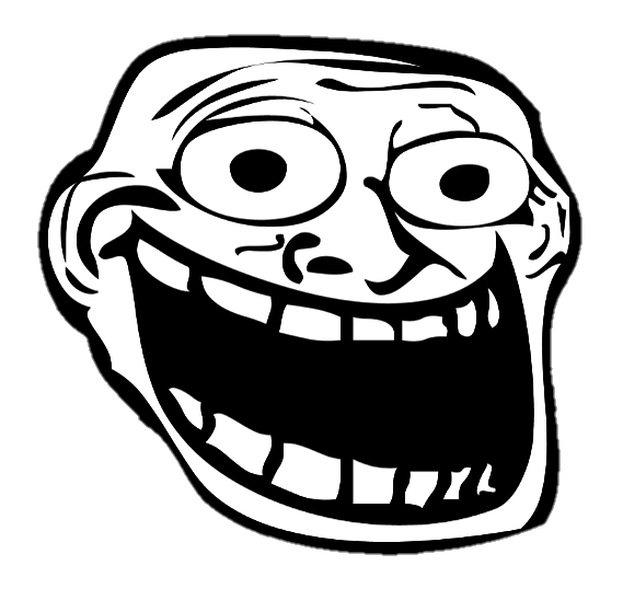 High Quality Troll Face (The Main Protagonist for The Trollge Series) Blank Meme Template