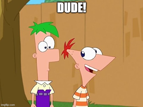 f and f | DUDE! | image tagged in f and f | made w/ Imgflip meme maker