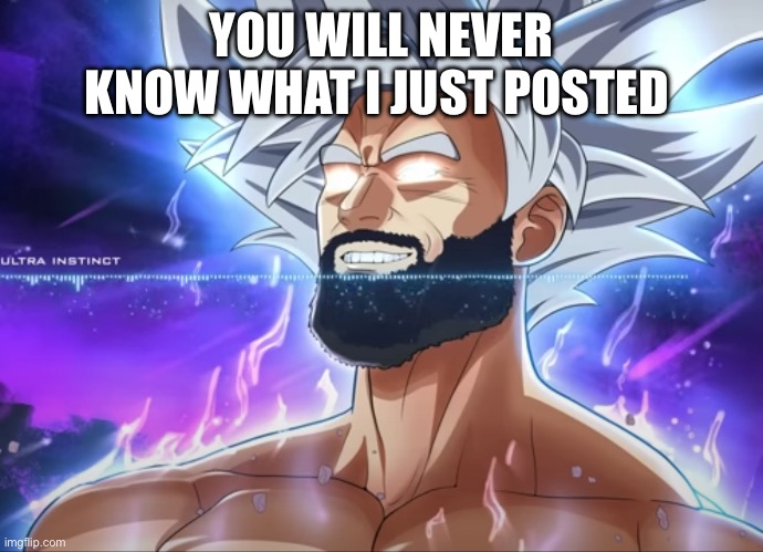 And I’m not gay | YOU WILL NEVER KNOW WHAT I JUST POSTED | image tagged in tera chad | made w/ Imgflip meme maker