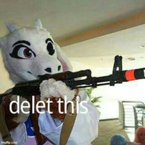 Toriel Delete This | image tagged in toriel delete this | made w/ Imgflip meme maker
