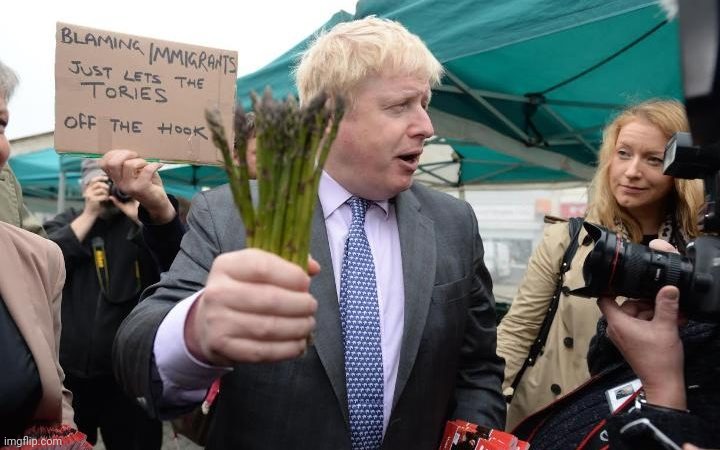 Boris Johnson Asparagus | image tagged in boris johnson asparagus | made w/ Imgflip meme maker