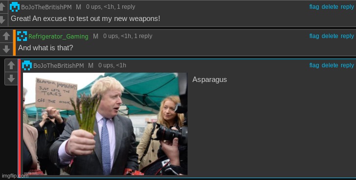 We should fear the british... THEY HAVE ASPARAGUS | made w/ Imgflip meme maker