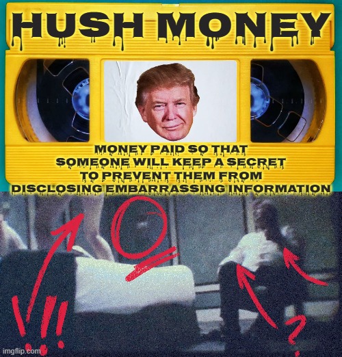 HUSSSSSHHHHHH MONEY | HUSH MONEY; MONEY PAID SO THAT SOMEONE WILL KEEP A SECRET TO PREVENT THEM FROM DISCLOSING EMBARRASSING INFORMATION | image tagged in hush money,secret,blackmail,bribe,extortion,payoff | made w/ Imgflip meme maker