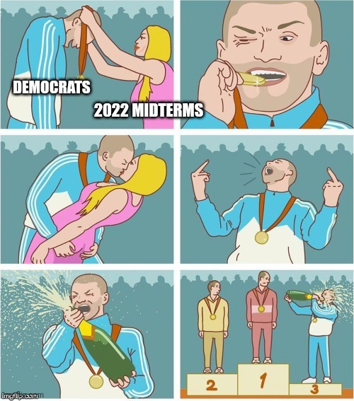 Bronze Medal | DEMOCRATS; 2022 MIDTERMS | image tagged in bronze medal | made w/ Imgflip meme maker