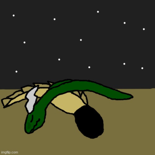 An Acidcannon Wyrm sleeping on a Glass Spitter | made w/ Imgflip meme maker