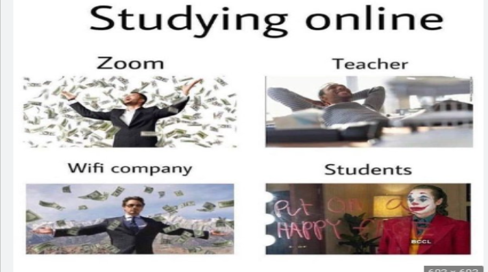 High Quality studing online be like Blank Meme Template