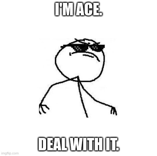 Deal with it like a boss | I'M ACE. DEAL WITH IT. | image tagged in deal with it like a boss | made w/ Imgflip meme maker