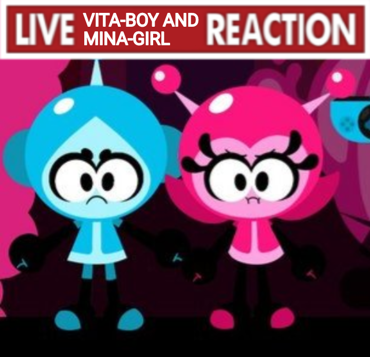 High Quality Live Vita Boy and Mina Girl Reaction Blank Meme Template