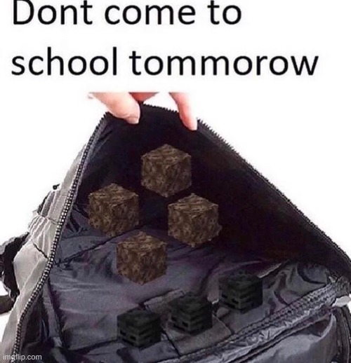 don't come to school | image tagged in notmymeme | made w/ Imgflip meme maker