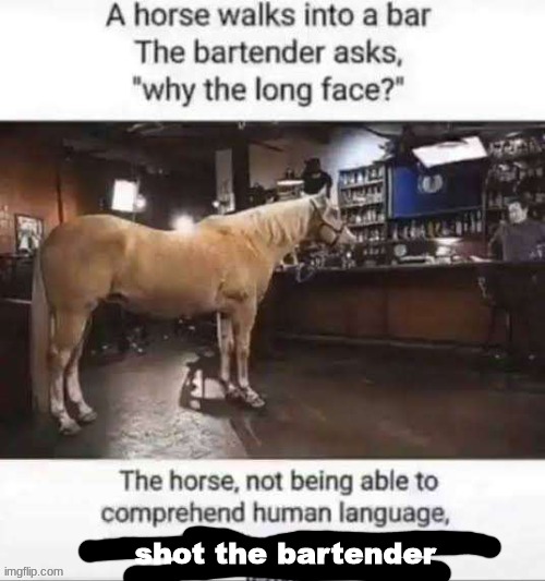 shot the bartender | made w/ Imgflip meme maker