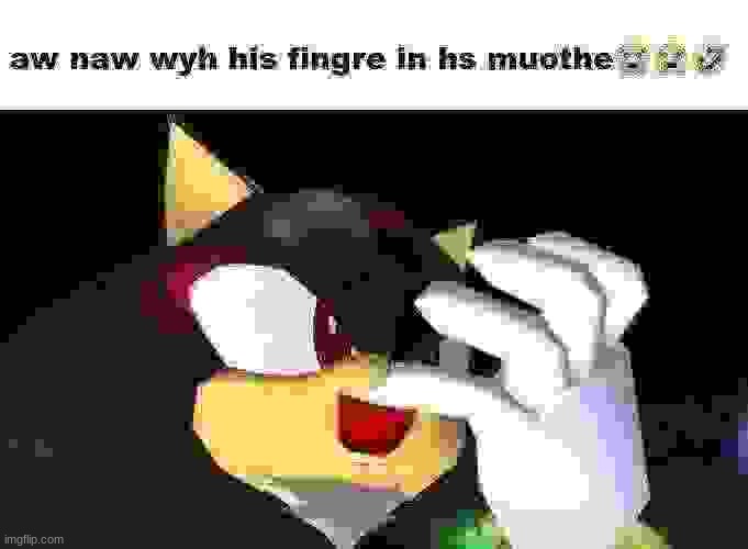 i degraded my og meme | image tagged in shadow,shadow the hedgehog | made w/ Imgflip meme maker