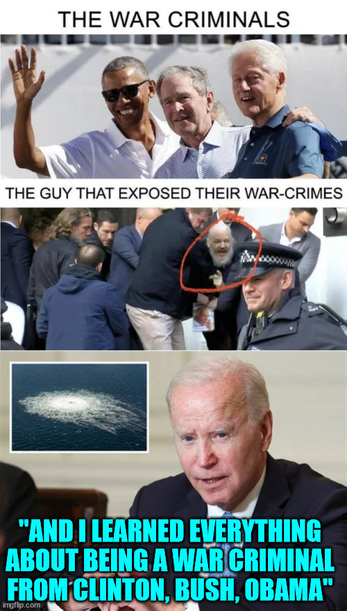 The war criminals...  owned by the military industrial complex... | "AND I LEARNED EVERYTHING ABOUT BEING A WAR CRIMINAL FROM CLINTON, BUSH, 0BAMA" | image tagged in war criminal,joe biden | made w/ Imgflip meme maker
