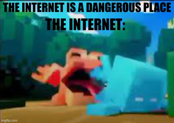 what am I looking at | THE INTERNET:; THE INTERNET IS A DANGEROUS PLACE | image tagged in funny,fun,memes,funny memes,sus,internet | made w/ Imgflip meme maker