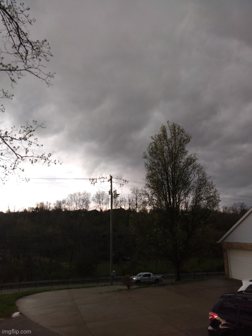 Second part of the storm on the way, from the backyard this time | made w/ Imgflip meme maker