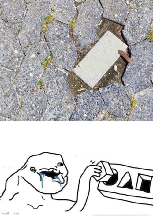 Ground fail | image tagged in stupid dumb drooling puzzle,ground,tiles,design fails,you had one job,memes | made w/ Imgflip meme maker