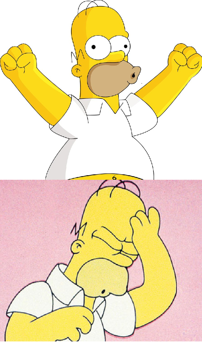 Homer Simpson boo yey Blank Meme Template