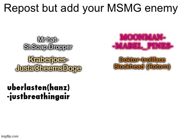 uberlasten(hanz)
-justbreathingair | made w/ Imgflip meme maker