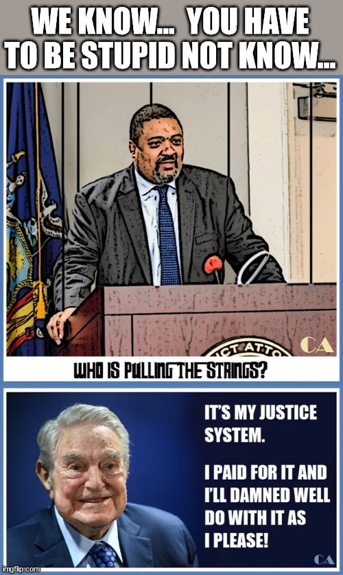 We know...  you have to be stupid not to know who is pulling the strings... | WE KNOW...  YOU HAVE TO BE STUPID NOT KNOW... | image tagged in banana,republic,george soros | made w/ Imgflip meme maker