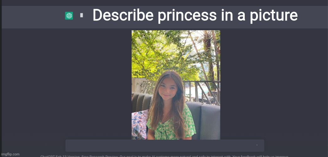 Happy 14th Birthday to Valentina Tronel | Describe princess in a picture | image tagged in chat gpt meme,memes,france,singer,valentina tronel,happy birthday | made w/ Imgflip meme maker
