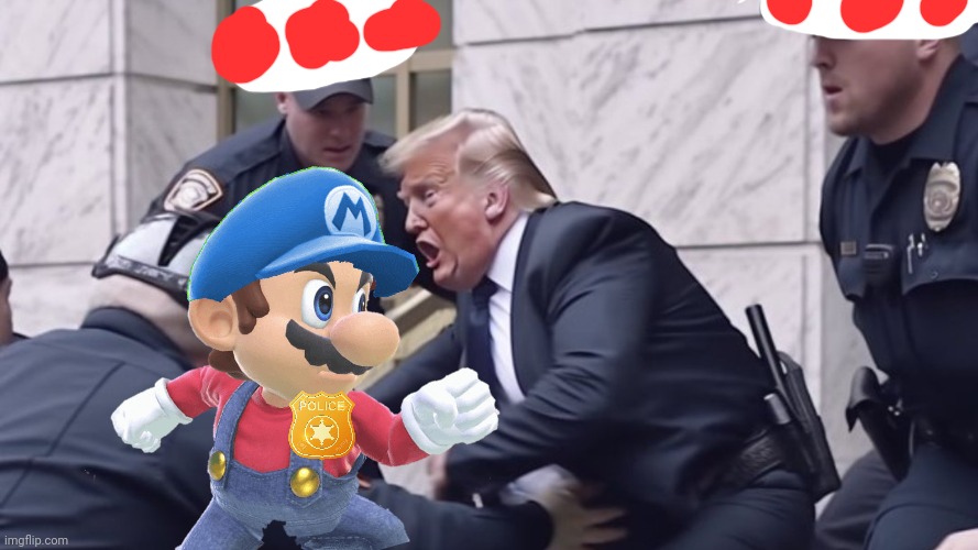 "All dreams have meaning." My dreams: | image tagged in donald trump getting arrested,mario,donald trump,police,arrested | made w/ Imgflip meme maker