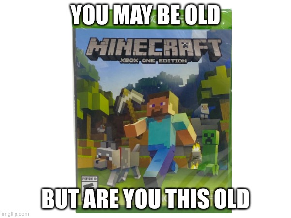 YOU MAY BE OLD; BUT ARE YOU THIS OLD | image tagged in minecraft | made w/ Imgflip meme maker