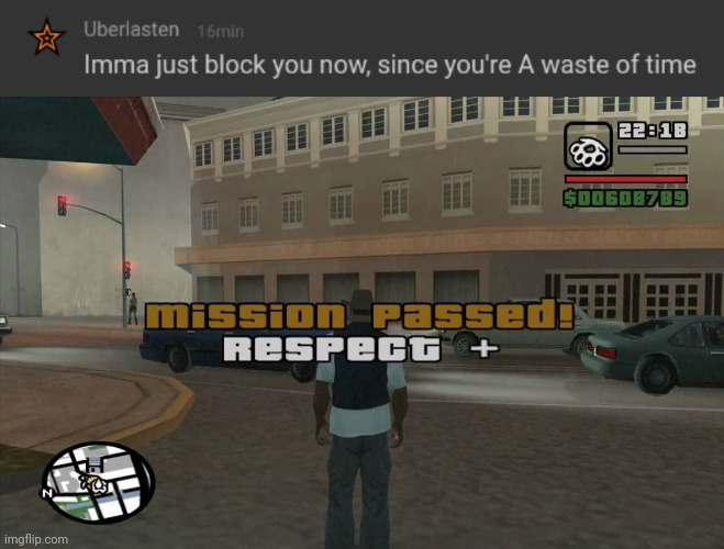image tagged in gta mission passed respect | made w/ Imgflip meme maker