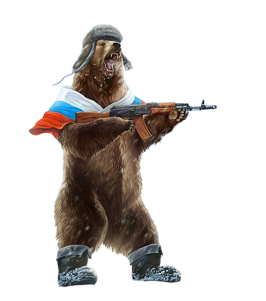 Slavic Soldier Bear Blank Meme Template