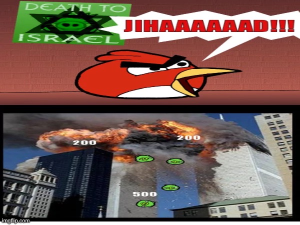 ..? | image tagged in angry birds,9/11 | made w/ Imgflip meme maker