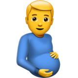 High Quality pregnant man emoji Blank Meme Template