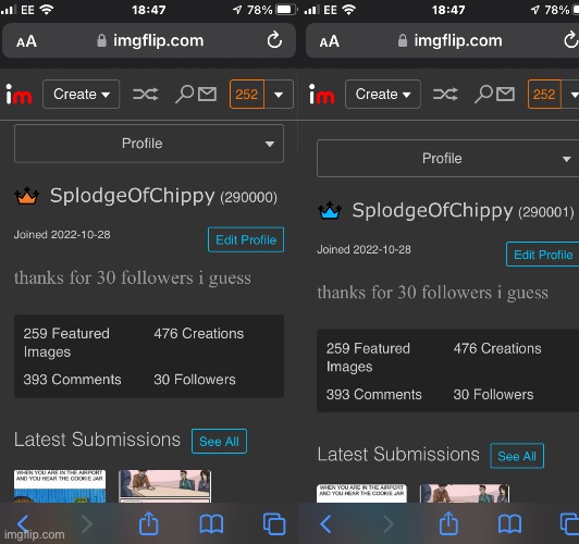 Yesterday I hit 290k points, but for some reason I didn’t get the icon until 290001 points | image tagged in thx for 290k points guys,wait you guys are reading this | made w/ Imgflip meme maker