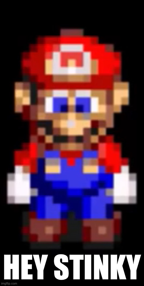 HEY STINKY! Mario | HEY STINKY | image tagged in hey stinky mario | made w/ Imgflip meme maker