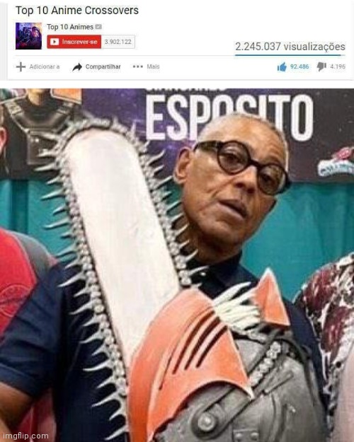 Gus fring chainsaw man | image tagged in gus fring chainsaw man,anime,chainsaw man | made w/ Imgflip meme maker