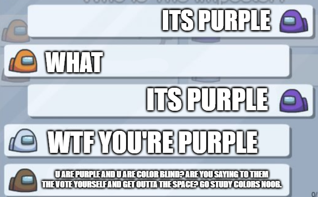 self purple Blank Meme Template