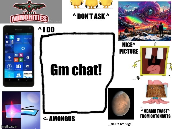 Phil's cool announcement template 2 | Gm chat! | made w/ Imgflip meme maker