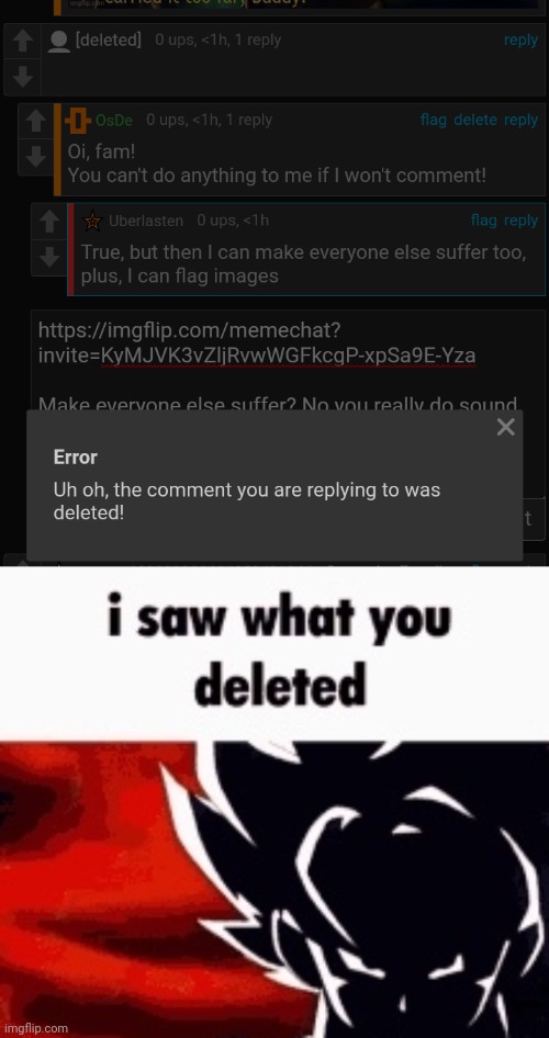 image tagged in i saw what you deleted | made w/ Imgflip meme maker