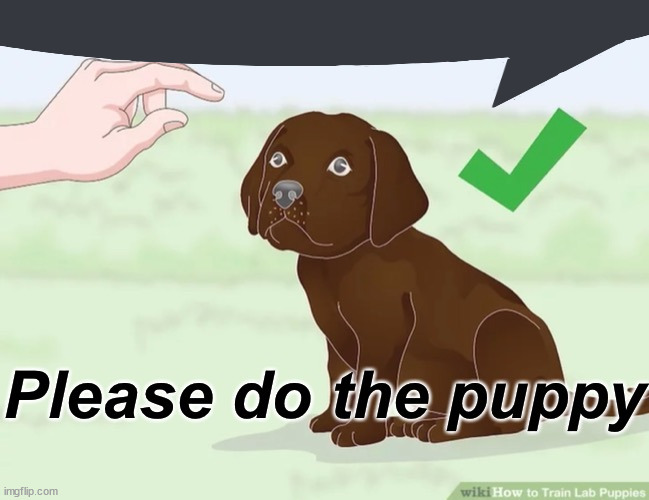 Please do the puppy | image tagged in please do the puppy | made w/ Imgflip meme maker