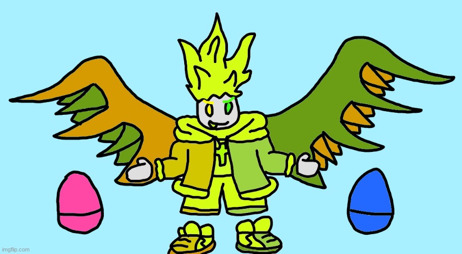 Behold... Easter Eggyhead. Once a year, on Easter, Eggy goes into this form and his strength ALMOST equals to Collectors. | made w/ Imgflip meme maker
