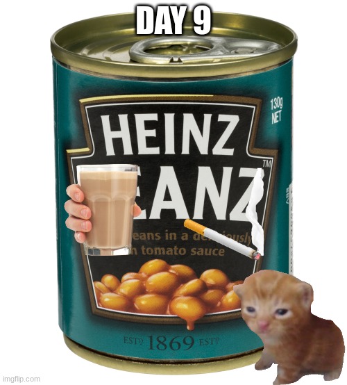 Day NIEN of Infinity. He is Cool Now | DAY 9 | image tagged in can of beanz | made w/ Imgflip meme maker