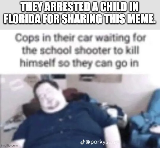 Florida is a fascist shithole. | THEY ARRESTED A CHILD IN FLORIDA FOR SHARING THIS MEME. | image tagged in ron desantis,florida,censorship,1984,police,acab | made w/ Imgflip meme maker