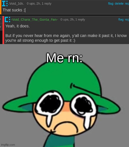Me rn: | image tagged in sad bandu | made w/ Imgflip meme maker