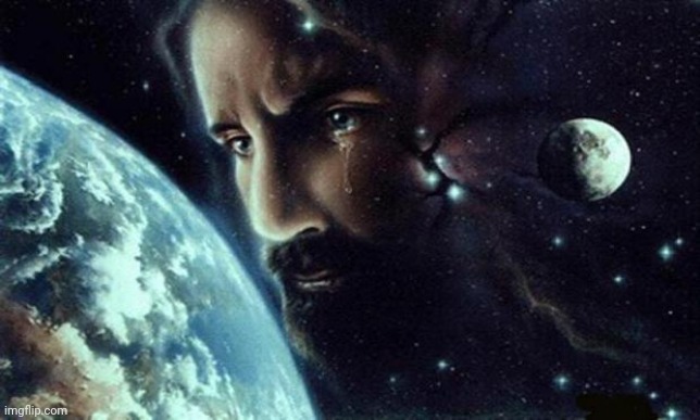 Jesus crying | image tagged in jesus crying | made w/ Imgflip meme maker