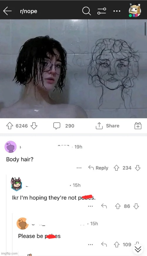 cursed_bodyhair | image tagged in cursed,comments,funny | made w/ Imgflip meme maker